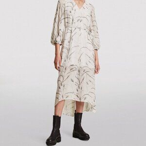 ALLSAINTS Joelle White Lowestoft Midi Dress Size 4